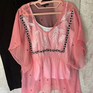3/$30 Pink flowy Lane Bryant top